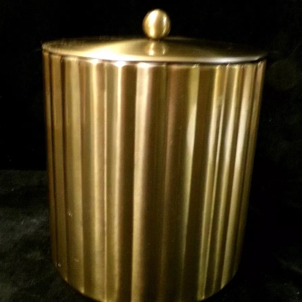 Gold Metal Canister with Lid